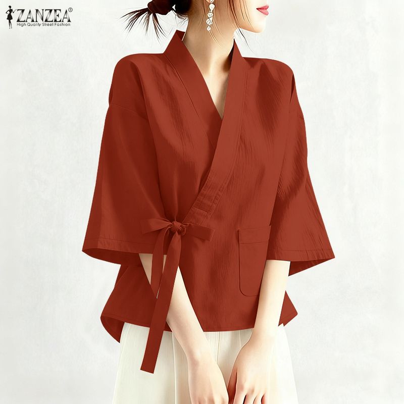 Sewing V - 2026 ZANZEA Letnia Bluzka Damska z