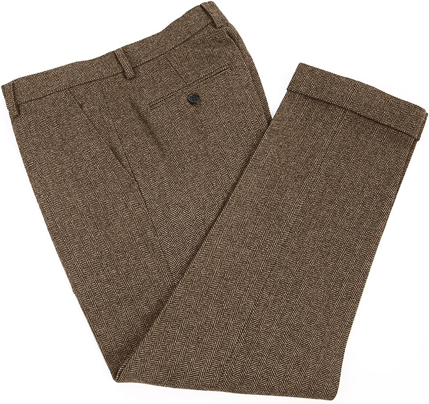 Sewing Tweed - Spodnie garniturowe z tweedu w jodełkę,