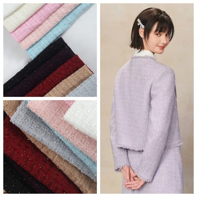 Sewing Tweed - Tkanina Chenille Tweed Tkana na Metry