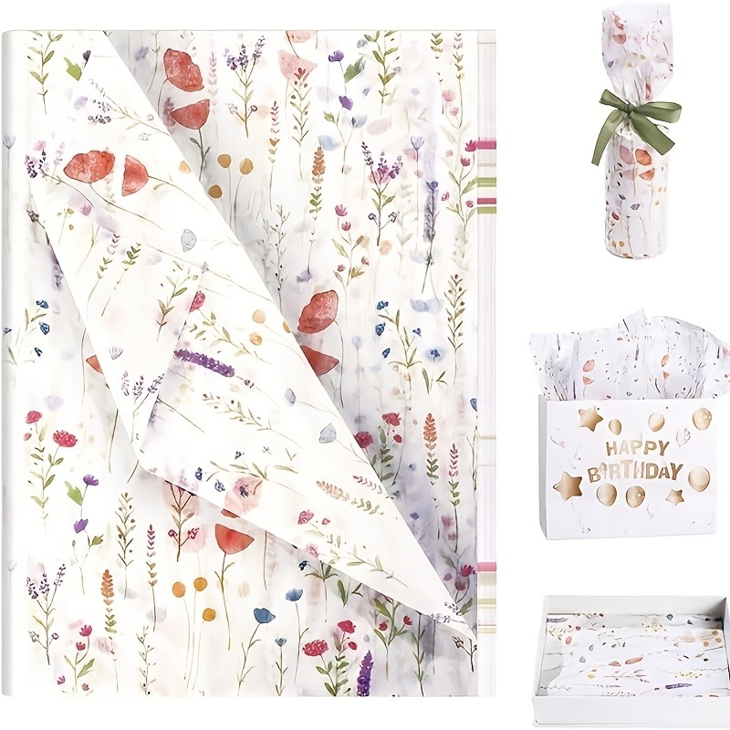 Pattern Tissue Paper - 20 arkuszy papieru do pakowania prezentów
