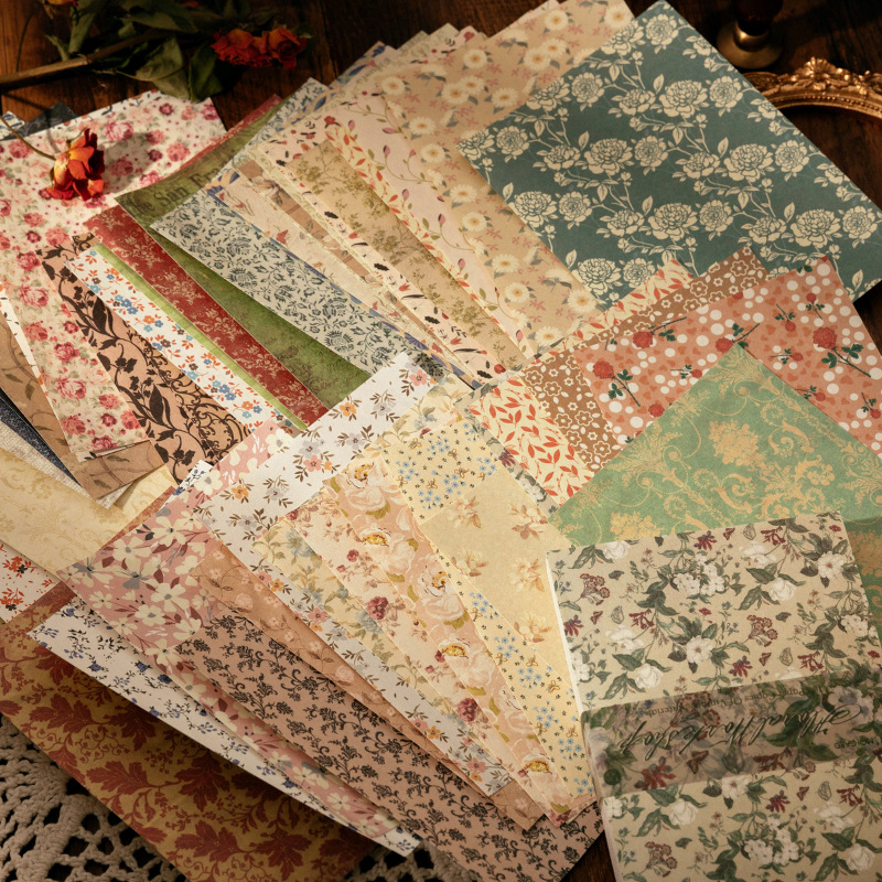 100 arkuszy Vintage INS kwiato – Pattern Tissue Paper recenzja i cena