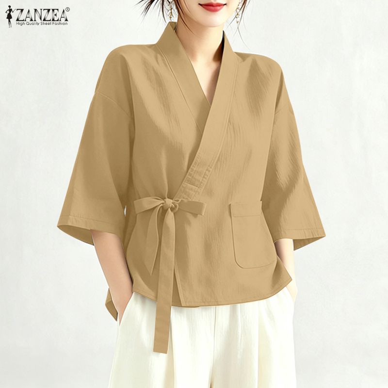 2026 ZANZEA Letnia Bluzka Dams – Sewing V recenzja i cena