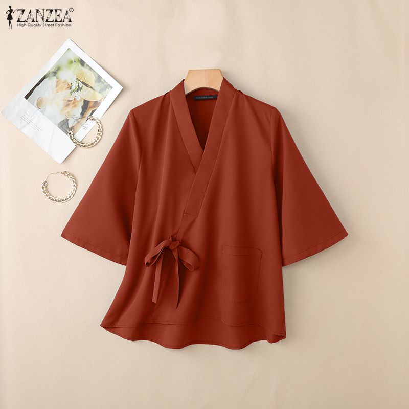 2026 ZANZEA Letnia Bluzka Dams – Sewing V recenzja i cena