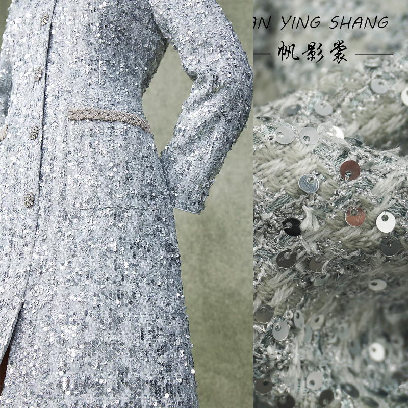 Srebrnoszara tkanina tweedowa  – Sewing Tweed recenzja i cena