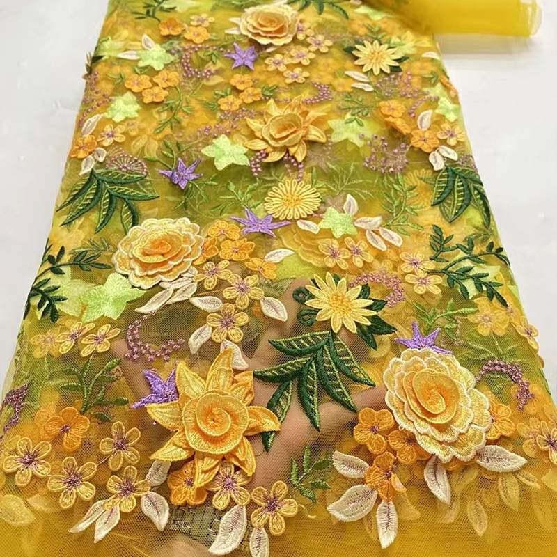 90x130cm 3D Kwiatowy Haftowany – Textile And Sewing Supply recenzja i cena
